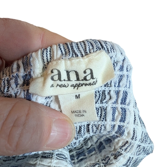 🌊 a.n.a Blue & White Stripe Button Front Midi Dress - NWT | Size Medium - Picture 9 of 10